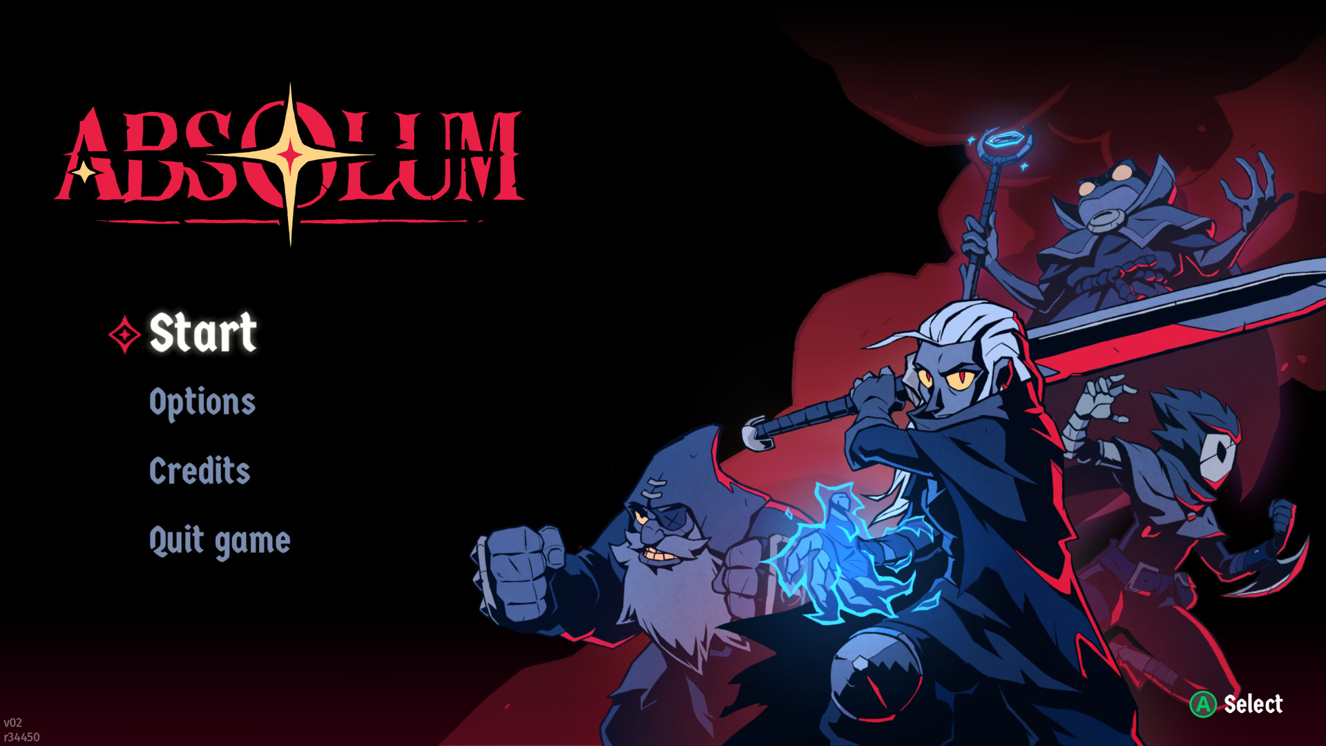 Absolum main menu
