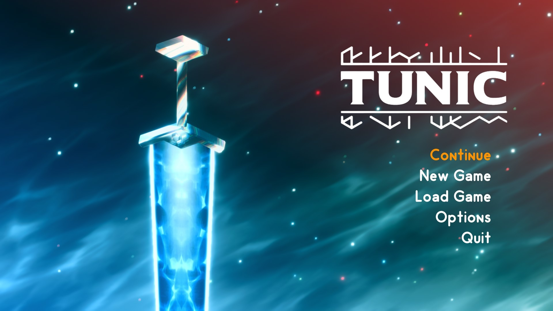 Tunic main menu