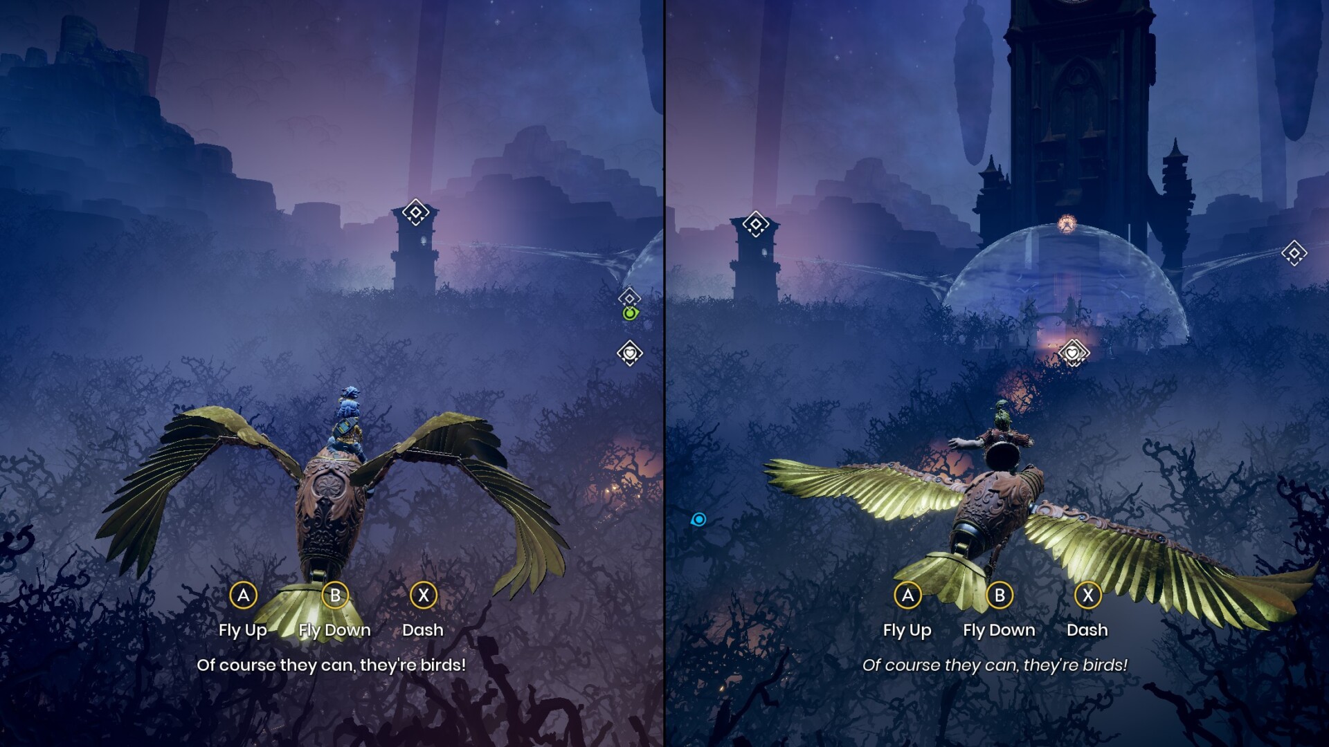 It takes two in game prompt